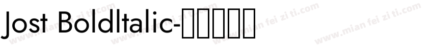Jost Boldltalic字体转换
